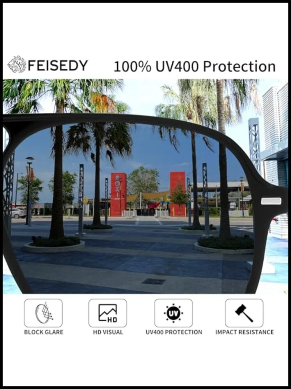 Retro Square Aviator Sunglasses Double Bridge UV400 Protection 56mm
